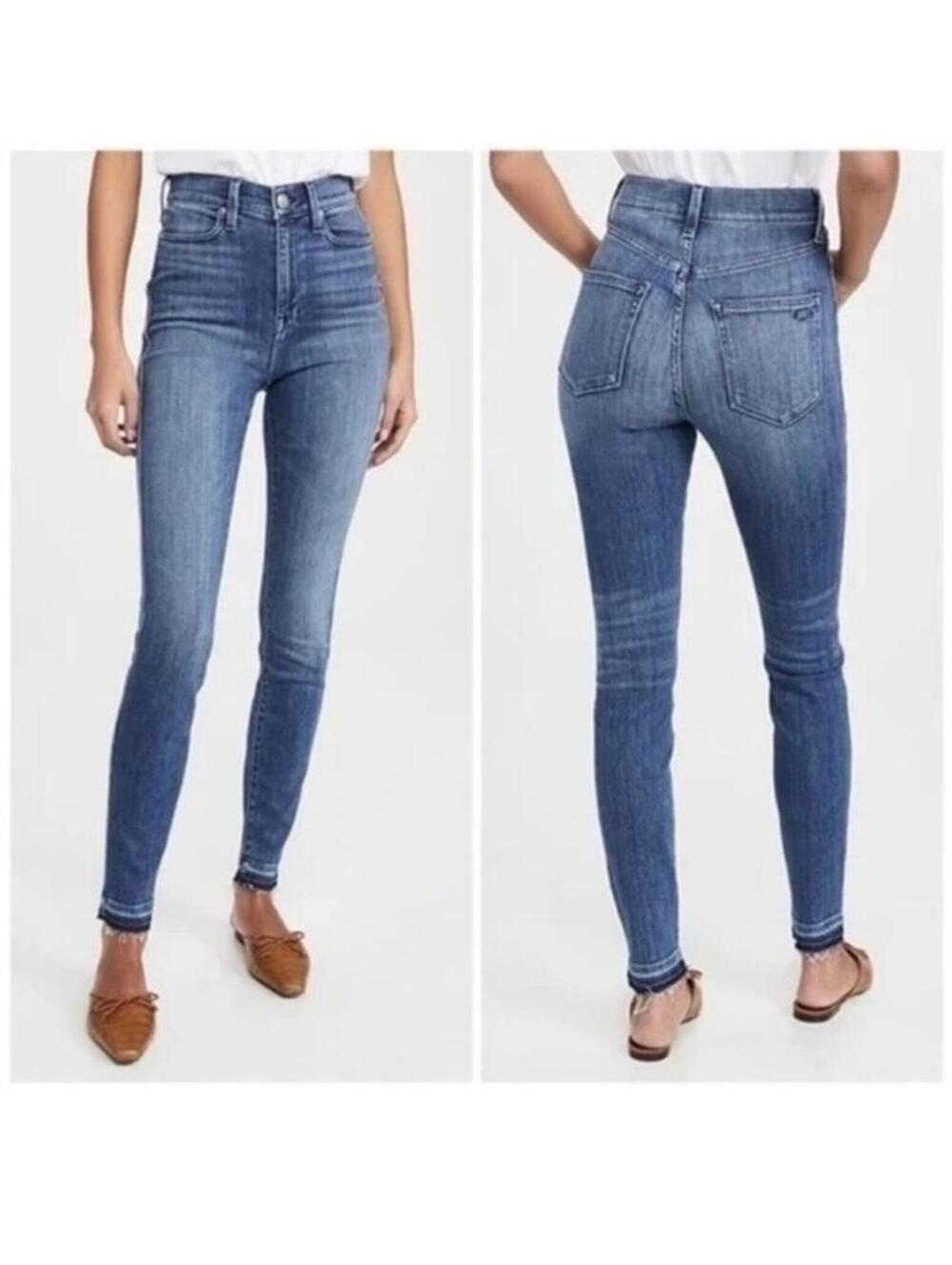 AYR Women’s The Riser Slim skinny jeans raw hem 28 x 30